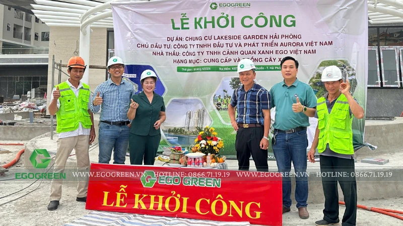EGOGREEN khởi công hạng mục cung cấp và trồng cây xanh tại dự án Lakeside Garden Hải Phòng